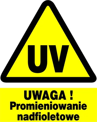 Zdjęcie produktu dla ZOO-41 - UWAGA ! Promieniowanie nadfioletowe ZNAK