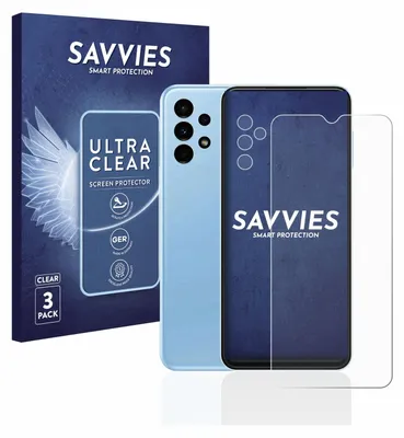 A product shot of a phone screen protector packaging and a smartphone.