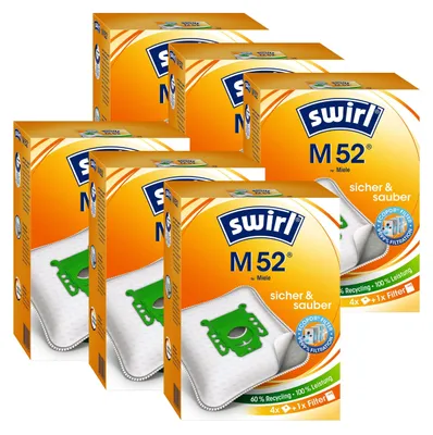 Produktbild von 6 x Swirl Staubsaugerbeutel M 52 MicroPor Staubbeutel Microvlies