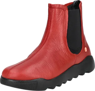 A single red boot is shown against a white background.