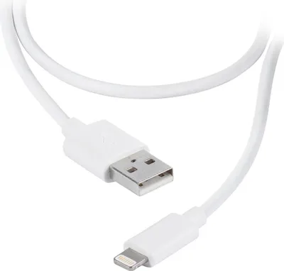 Produktbild von ViVanco™Lightning auf USB-A Lade- und Datenkabel, 1,5 m - Weiss, 1,5 m, Lightning, USB A, Männlich, Männlich, Weiß
