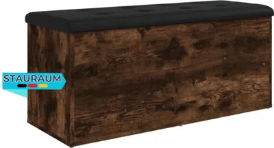 Produktbild von Sitzbank JONA mit Stauraum Räuchereiche 102x42x45 cm | Aufbewahrungsbank Flurbank Garderobenbank