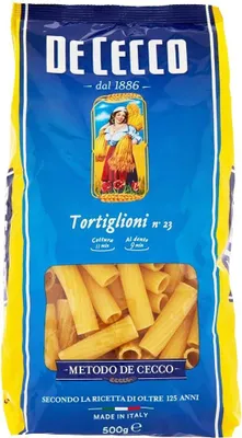 Produktbild von 10x Pasta De Cecco 100% Italienisch Tortiglioni n. 23 Nudeln 500g