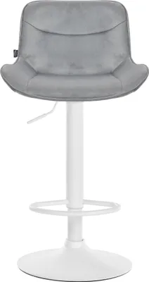 Produktbild von Barhocker HLO-CP303 Samt weiß grau