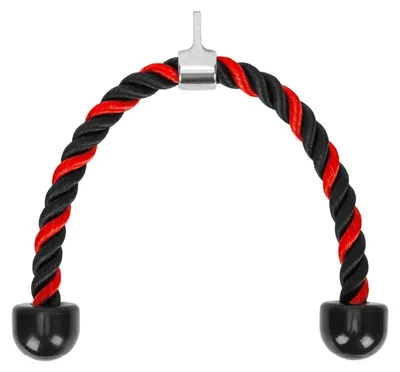 Immagine prodotto di Corda in nylon per esercizi per i tricipiti, ideale per l'allenamento della forza, con maniglie antiscivolo