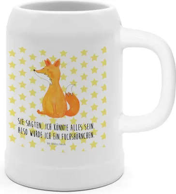 Produktbild von Mr. & Mrs. Panda Humpen Einhorn Wunsch - Weiß - Geschenk, Steinkrug, Krug, Einhörner, Fuchs, Keramikkrug, Füchse, Seidel, Steingutkrug, Unicorns, Deko, Fuchshörnchen