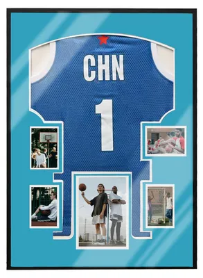 Sport-Trikot-Schattenbox, Alu, 80x60 cm, blau