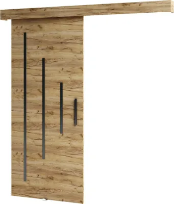 Produktbild von MEBLE KRYSPOL  Schiebetürsystem SALWADOR Y mit Schienenabdeckung, Einbautüren, 90x204cm, Handwerk Gold