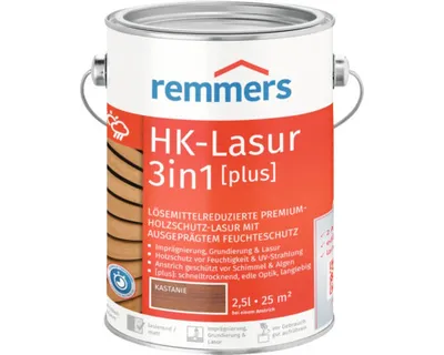 Immagine prodotto di Remmers HK-Lasur 3in1 [plus] castagno 2,5 l