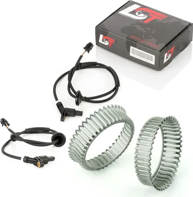 Produktbild von 2x ABS-Sensor ABS-Ring Set Hinterachse 43 Zähne für Seat Cordoba für VW Polo 6N