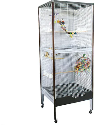 Produktbild von Vogelvoliere Happy Home 66 B · mit Dekoecken in Holzoptik