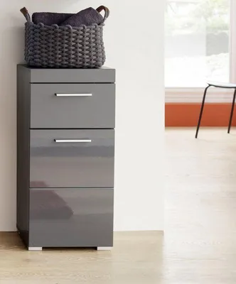 Immagine prodotto di Mobile bagno, Amanda, 1 anta, 1 cassetto, grigio, L 37 x P 31 x A 79 cm