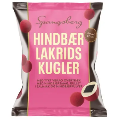 Produktbild von Spangsberg Hindbær Lakridskugler 110g