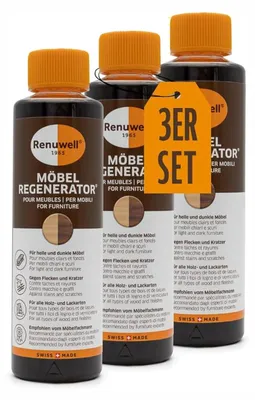 Produktbild von Renuwell Möbel-Regenerator Pflegemittel Holzreiniger Spar-Set 3 x 500 ml