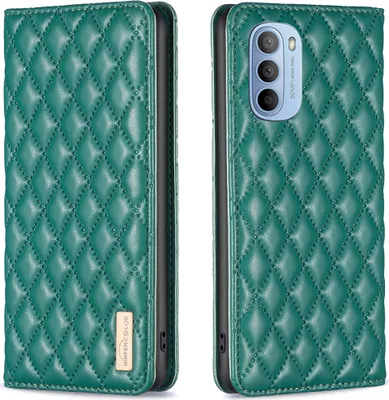Produktbild von Moto G41 Hülle, Elegant Bookstyle Flip Leder Kartenfächer Schutzhülle mit Ständer für Motorola Moto G31 G41 Grün
