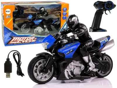 Obrázok produktu pre Športový motocykel R/c 2,4g 35m Rozsah 1:10 Modrá