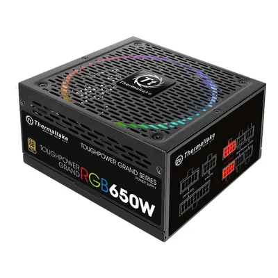Zdjęcie produktu dla Thermaltake Toughpower Grand RGB, 650 W, 100 - 240 V, 780 W, 50 - 60 Hz, 10 A, Aktywne