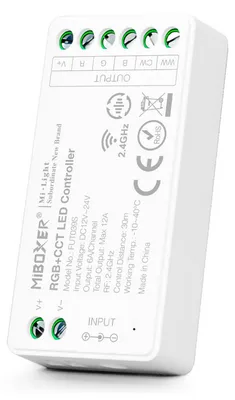 Immagine prodotto di Mi-Light Ricevitore Controllore Dimmer 2.4G 12/24V "12A" | Piccolo | RGB+CCT