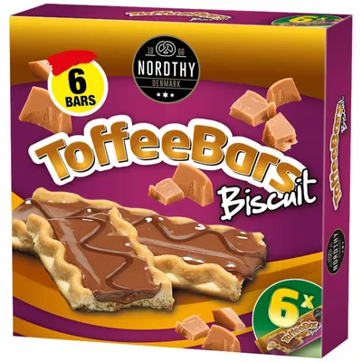 Produktbild von Nordthy ToffeeBars Biscuit 6x25g