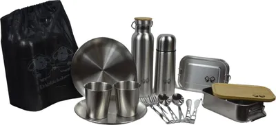 Produktbild von DAblacksheeps | Campinggeschirr | Picknick Set für 2 | Edelstahl