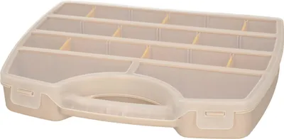 Produktbild von Kunststoffkoffer/Aufbewahrungsbox/Sortierbox - 13 Facher - beige