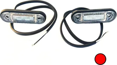 Produktbild von 2x LED Umrissleuchte Rot 78x18x22 Begrenzungsleuchte 12V 24V LKW Anhänger SET