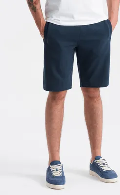 Zdjęcie produktu dla Ombre Clothing Męskie szorty płócienne Ebodé navy S