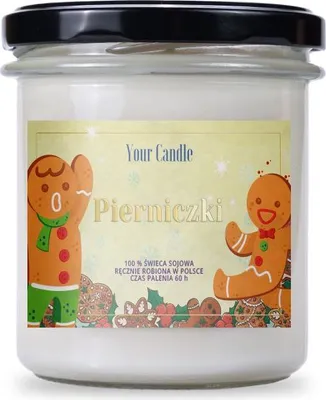 ŚWIECA SOJOWA ZAPACHOWA W SZKLE PIERNICZKI 300 ml - YOUR CANDLE (PRODUKT SEZONOWY)