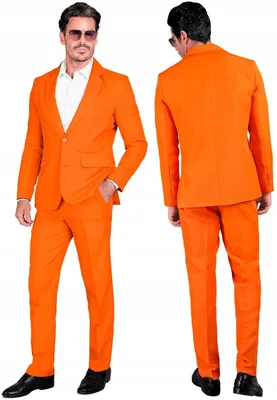 Productafbeelding van Widmann herenpak, oranje, carnaval, jaren '80 disco
