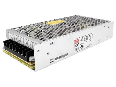 Produktbild von MEAN WELL RS-150, 130W, 115 - 230V, 47 - 63 Hz, 0 dB, 20 ms, 244000h