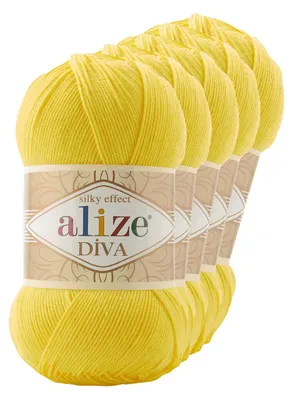 Produktbild von 5 x 100g Strickgarn ALIZE DIVA - Häkelgarn Wolle Sommer Stricken Häkeln