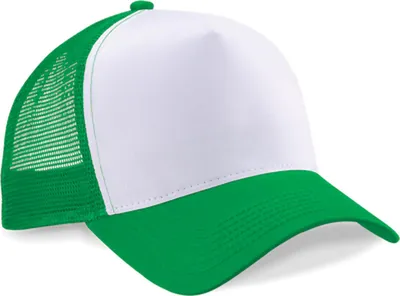 Image de Beechfield B640 | Snapback Trucker Cap / Casquette / Bonnet / Chapeau - Couleur : Pure Green/White - Taille : One Size