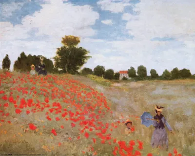 Produktbild von Claude Monet Kunstdruck Bild - Mohnblumen, 1873 (40 x 50 cm)
