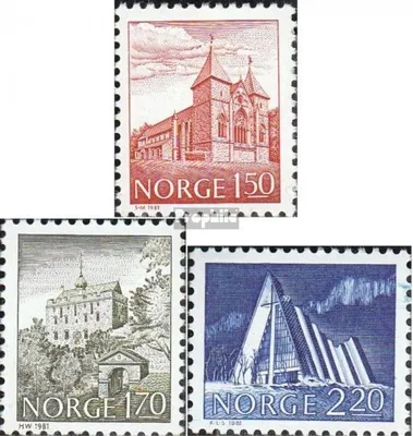 Produktbild von Briefmarken Norwegen 1981 Mi 831-833 (kompl.Ausg.) postfrisch Bauwerke