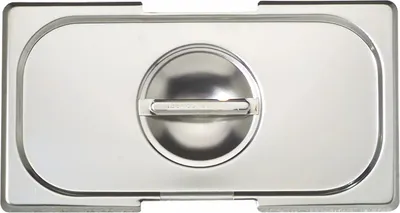 Obrázek produktu pro RIEBER GN-Flachdeckel 18/10 Edelstahl, mit Griffmulde und Griffsteg, GN: 1/3