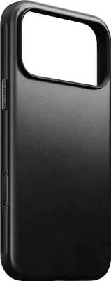 Image de Nomad Horween Modern cuir coque iPhone 17 Pro Max – Contrôle précis de la caméra avec bouton en cristal de saphir – Boutons en aluminium recyclé pour durabilité et élégance – Revêtu de cuir Horween authentique et de qualité supérieure - Noir