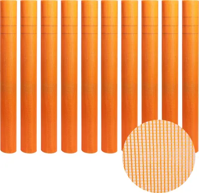 Obrázok produktu pre Aopunly 10 roliek armovacej tkaniny 160g/m² 4x4mm omietková tkanina tkanina zo sklenených vlákien oranžová 500m²