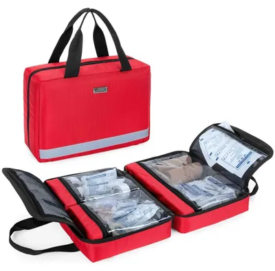 Obrázok produktu pre Pracovná taška prvej pomoci, červená, vodeodolný nylon, 28,9 x 10,9 x 20 cm