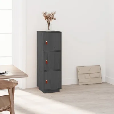 Immagine prodotto di vidaXL Credenza grigia 34x40x108,5 cm in legno di pino massiccio
