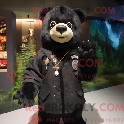 Zdjęcie produktu dla Maskotkostyme REDBROKOLY Black Bear założony przez parkę i nøkkelringer