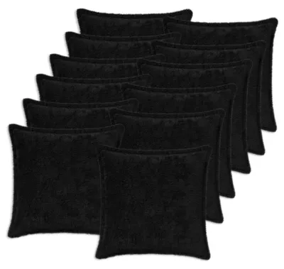Productafbeelding van vidaXL Kussenhoezen, 12 stuks, houtlook, zwart, 45 x 45 cm