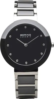 Produktbild von Bering Damen Armbanduhr Ceramic 34 mm Armband Edelstahlband mit Keramikelementen 11434-742