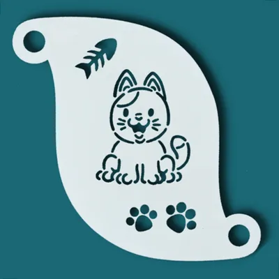 Produktbild von Schminkschablone mit niedlichem Katzenmotiv für Gesichtsbemalung