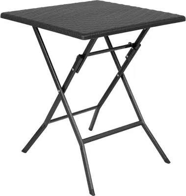 Produktbild von Bolero Klapptisch quadratisch in schwarz mit Stahlbeinen 620x620x730mm