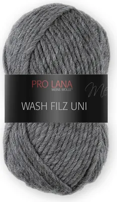 Produktbild von Pro Lana Wash Filz Uni 50g (195) dunkelgrau