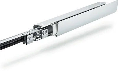 Produktbild von GEZE Schiebesyst.Levolan 60 60kg 2450mm Edelstahllook Glasflg.Kompletts. - 147169