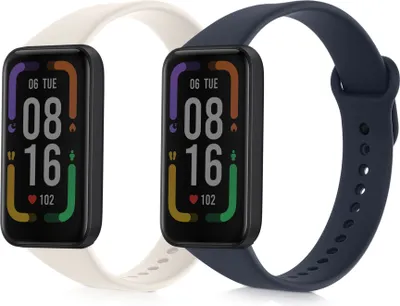 Produktbild von kwmobile 2x Sportarmband kompatibel mit Xiaomi Redmi Smart Band Pro Armband - Fitnesstracker Band Set aus TPU Silikon