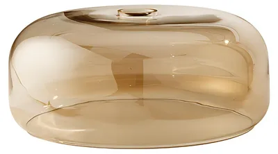 Immagine prodotto di Vetro Soffiato Specchiato Ambra per Lampada a Sospensione, Diametro 33 cm, Attacco E27, Design Moderno ed Elegante per Interni - Perenz
