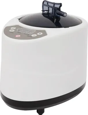 Image de Générateur de vapeur pour sauna - Appareil à vapeur de 3 litres pour spa à domicile - 9 niveaux, 1000W, 220V, minuterie 0–95 minutes, compact (28,5 x 27 x 27 cm) - Blanc