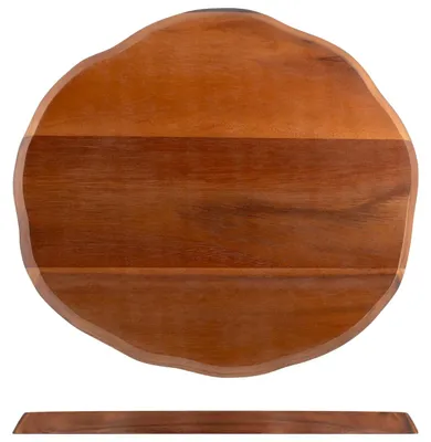 Image de H&h Planche à découper ovale en acacia, 27x30cm